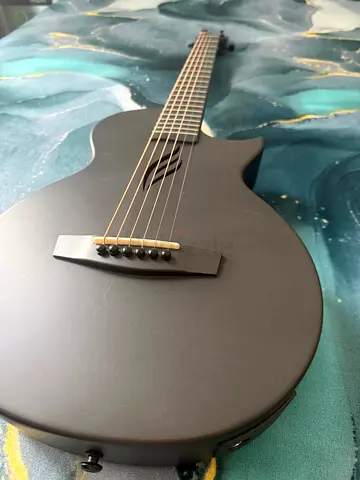 Matte Black Acoustic Guitar - Modern Cutaway, Excellent Condition