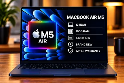 MacBook Air M5 13-inch — 16GB RAM, 512GB SSD, Apple Warranty