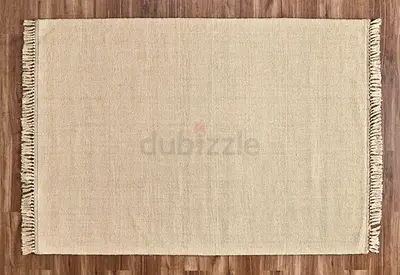 Brand new - beige handmade wool rug - 160x230cm