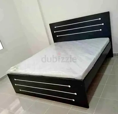 New Double Bed Wood With Mattress
