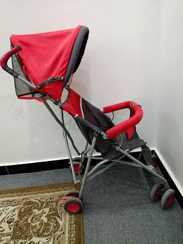 Baby Plus lightweight red umbrella stroller