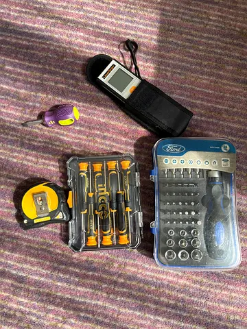 Handheld Digital Tachometer/Multifunction Meter with Ford-branded Screwdriver Bit Set