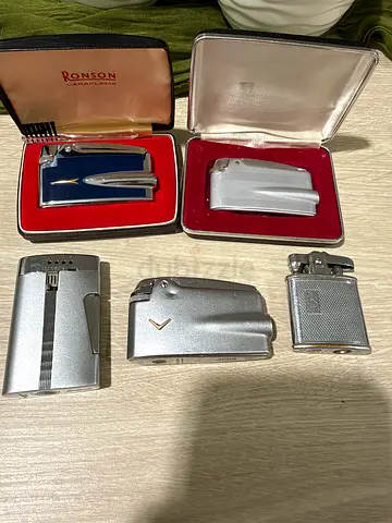 Vintage 5 Ronson Metal Lighters - Collection (6 pieces)