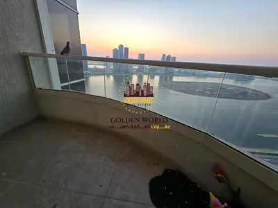 3BR in Al Taawun, 3 balconies, master bedroom, master maid’s room, open sea view, free gym, pool & parking. AED 110K yearly.