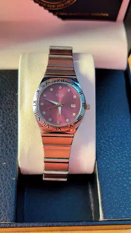 Classic Stainless Steel Gedi Women's Watch with Pink Dial