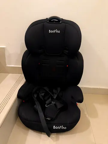 Bonfino black child car booster/seat (high-back) - good condition