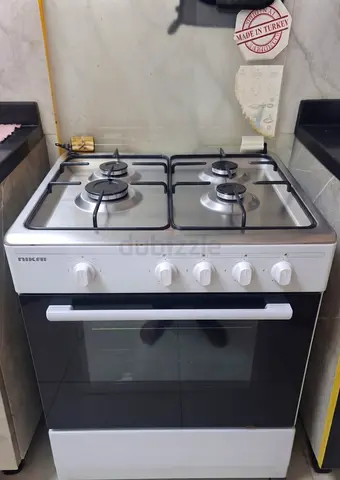Nikai 4-burner Gas Cooker with Oven – White, great Condition
