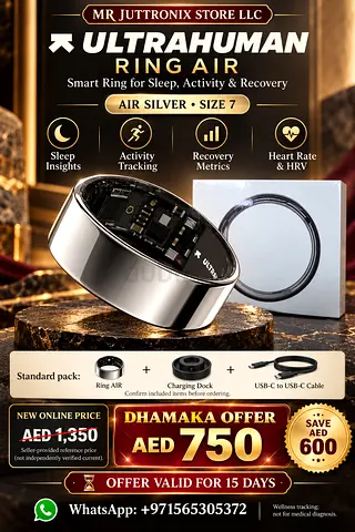 Ultrahuman Ring Air (Size 7) — Smart Ring for Sleep, Activity & Recovery