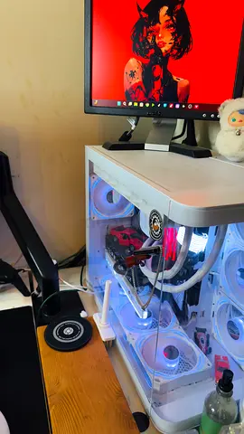 White custom gaming PC