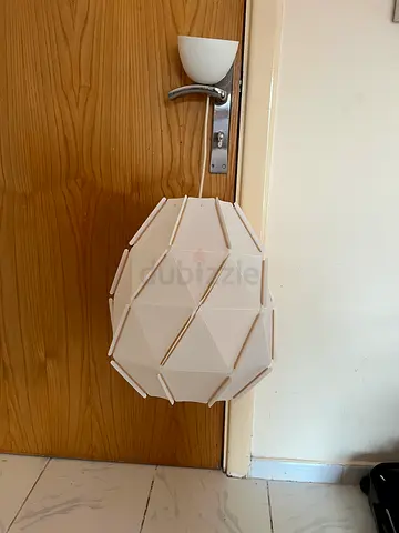White geometric chandelier