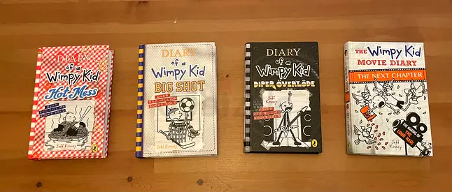 Set of 4 'Diary of a Wimpy Kid' Movie/Diary Editions - Mixed Titles