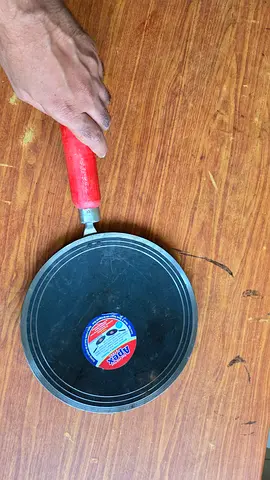 New pure iron Tawa with Red wooden Handle