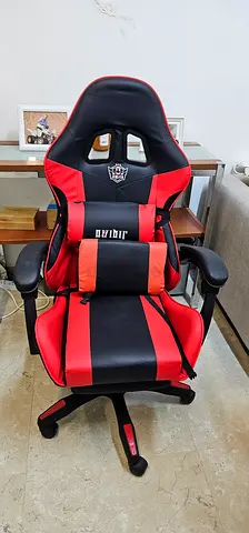 Red and Black Gaming/Office Chair with Lumbar and Head Support