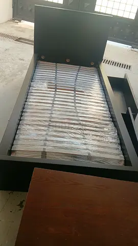 Single bed with mattress and storage drawers