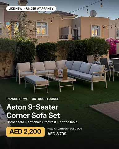 Danube Home Aston 9-Seater Outdoor Corner Sofa Set – Like New