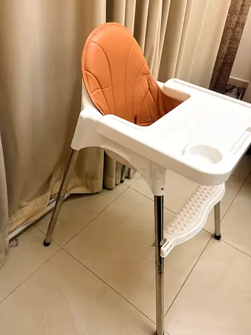Adjustable Baby High Chair with Tray and Padded Seat - Good Condition