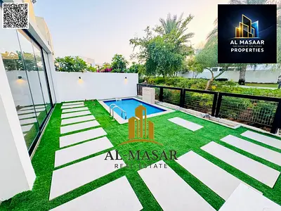 Fully smart villa in Al Zorah, Ajman, featuring a private pool. Includes electricity, water, and air conditioning. Available for freehold ownership by