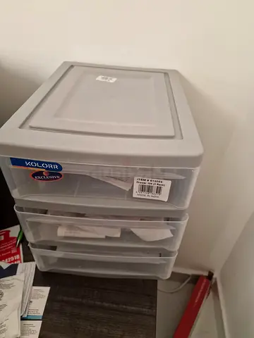 3-Drawer Plastic Storage Unit (Clear) - Compact Organizer
