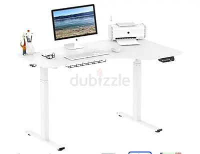 IKEA electric White height-adjustable office desk - rectangular table