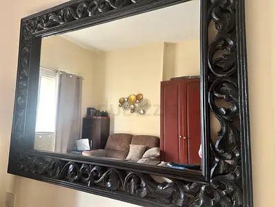 Large Ornate Hand carved Antique Framed Wall Mirror