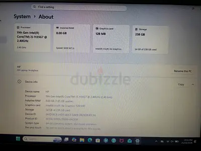 HP Laptop 14-dq2xxx, 11th Gen i5, 8GB RAM, 256GB SSD