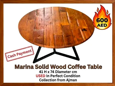 Marina solid wood round coffee table