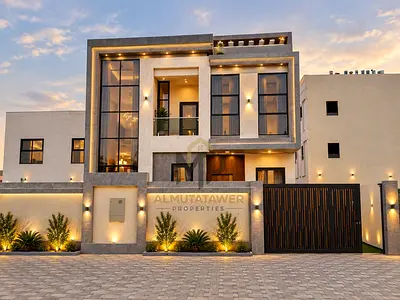 Villa for sale in Ajman | Al Helio 1 area | 4 bedrooms, a majlis, and 2 living rooms | Freehold for all nationalities | Price includes registration fe
