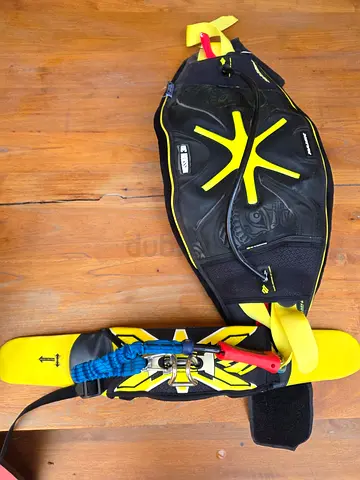 Kitesurfing waist harness with spreader bar - size M (black/yellow)