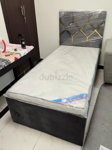 Single Bed with Storage Box and Padded Headboard - Like New