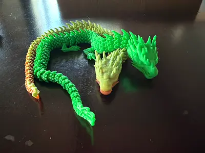 3d printed 1 articulating dragon RANDOM COLORS