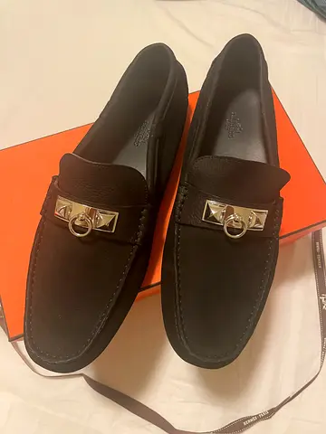 Authen Hermes brand new mens loafers -Size 42.5