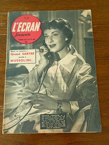 Vintage 1951 L'Ecran Français Magazine (French Film Weekly) - June Issue