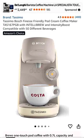Bosch Tassimo coffee machine