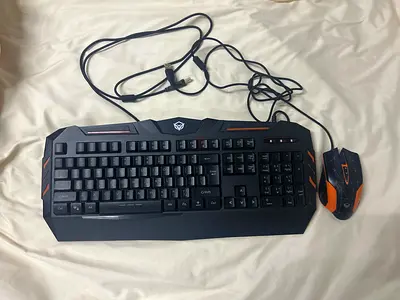 Wired Gaming Keyboard and Mouse Combo — Good Working Condition