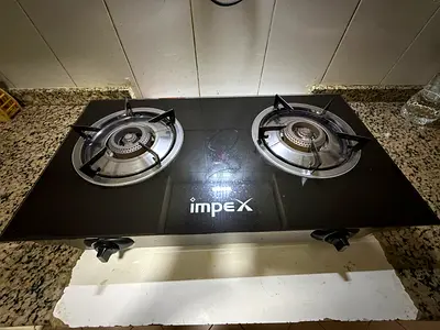 Impex 2-Burner Glass Top Gas Stove - Good Working Condition