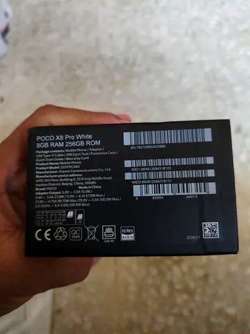 POCO X8 Pro White 8GB RAM 256GB ROM - Boxed (Like New) only 4 month used. Zero scratches brand phone