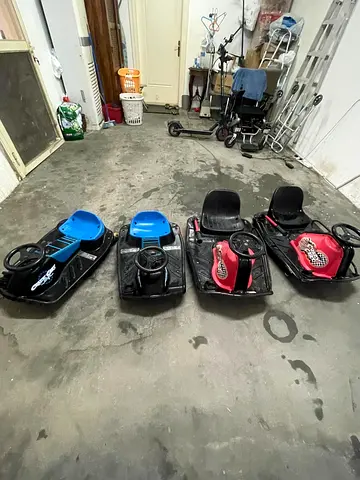 Four Kids Drift Karts — Battery-Powered/Manual Go-Kart Seats in Good Condition