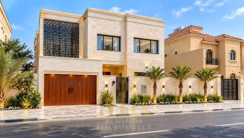 فيلا فاخرة في الروضة 2 عجمان تشطيب VIP مودرن ومسبح خاص أمام المسجد مباشرة تملك حر شامل الكهرباء والمياه