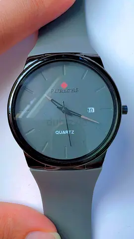 Forichs Quartz Men's Watch with Grey Silicone Strap -