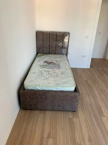 Single upholstered bed ... Grey