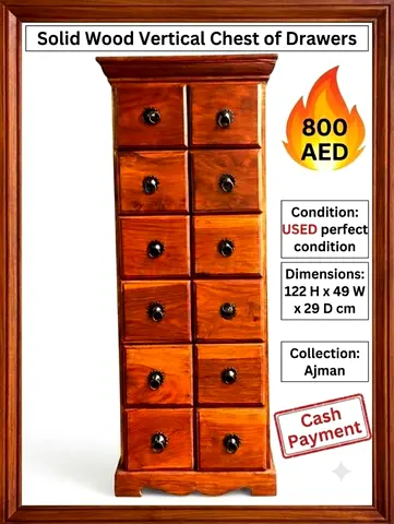 Solid wood chest of drawers-tallboy