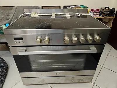 Stainless Steel Electric Cooker with Ceramic Hob and Oven - Used