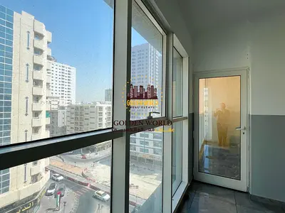 For Annual Rent in Al Majaz 2, Jamal Abdul Nasser Street. 3 bedrooms and a living room, balcony, master bedroom, built-in wardrobes, panoramic windows