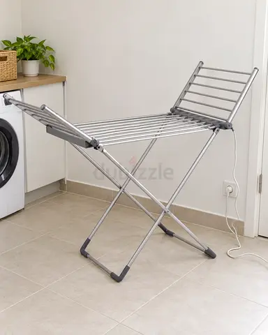 Electric Heated Clothes Drying Rack - Foldable Aluminum - Hardly Used