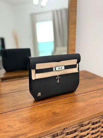 HERMES Chrome Heart pouch