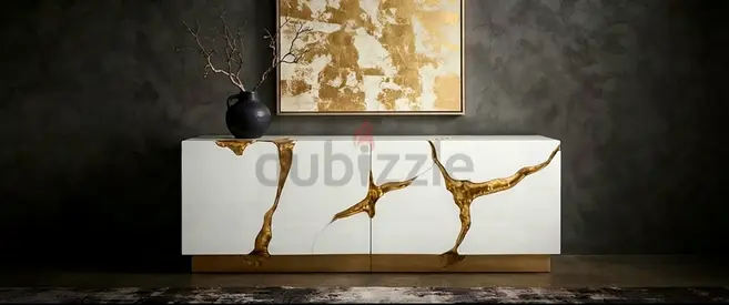 Boca Do Lobo white and gold sideboard / cabinet