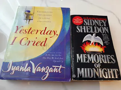 Yesterday, I Cried by Iyanla Vanzant & Memories of Midnight by Sidney Sheldon - 2 Paperback Books