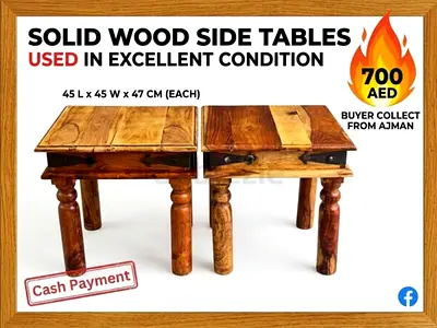 Solid wood side tables