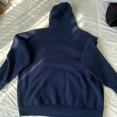 Navy Blue Pullover Hoodie - Good Used Condition, Unisex
