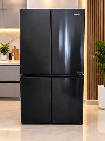 Gorenje 4-Door Black Refrigerator - Excellent Condition